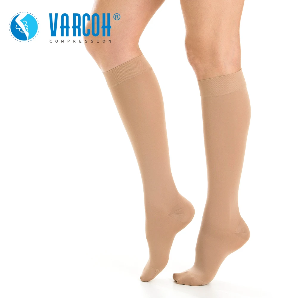 Opaque Compression Stockings,Firm Support 20-30 mmHg Gradient Socks, Best for Treatment Swelling,Varicose Veins,Edema, Pregnancy