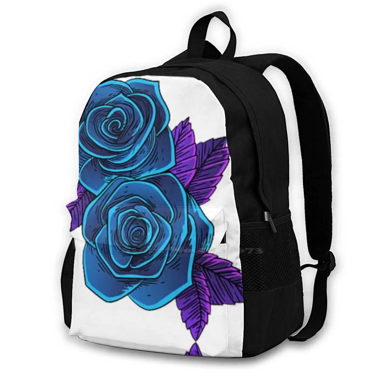 Kawaii Roses Backpacks For School Teenagers Girls Travel Bags Kawaii Cartoon Apple Juice Fish Radio Ice Cream Tea Good Night