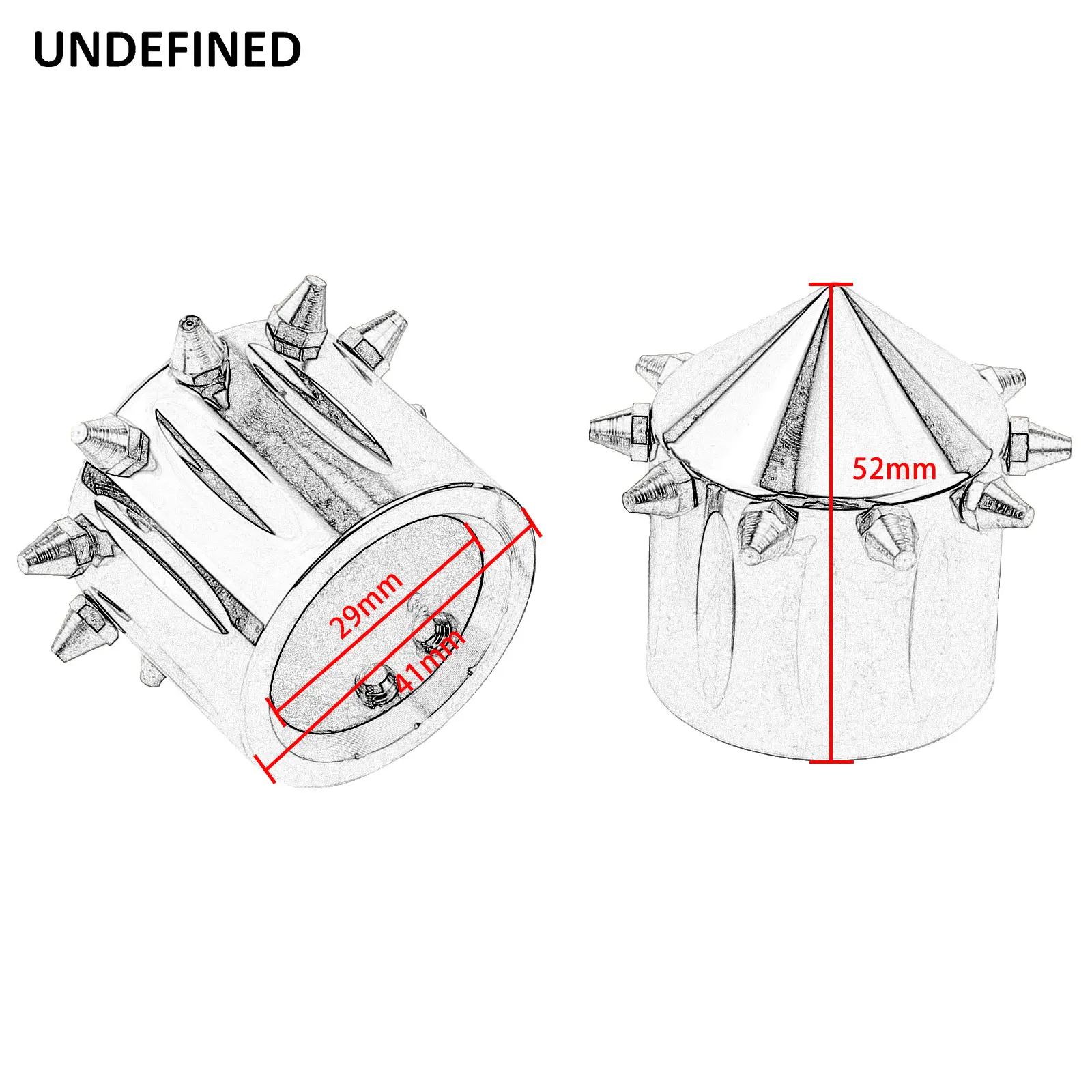 Motorcycle Front Axle Cap Nut Cover Spikes Style 29mm For Harley Sportster XL 883 Dyna Street Bob Touring Softail Breakout Trike