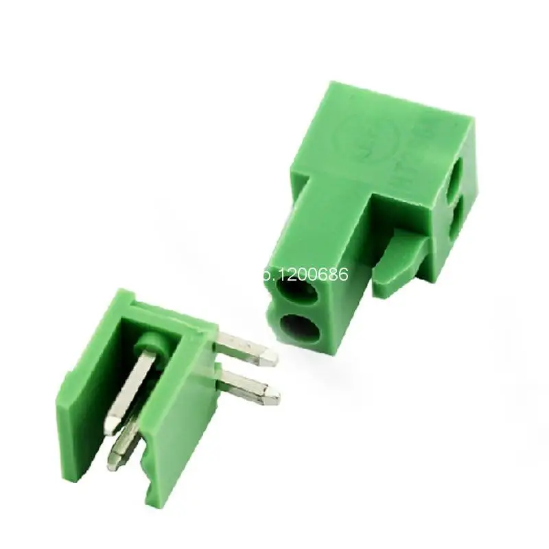 

2pin Right angle Terminal plug type 300V 10A 3.96mm pitch connector pcb screw terminal block connector