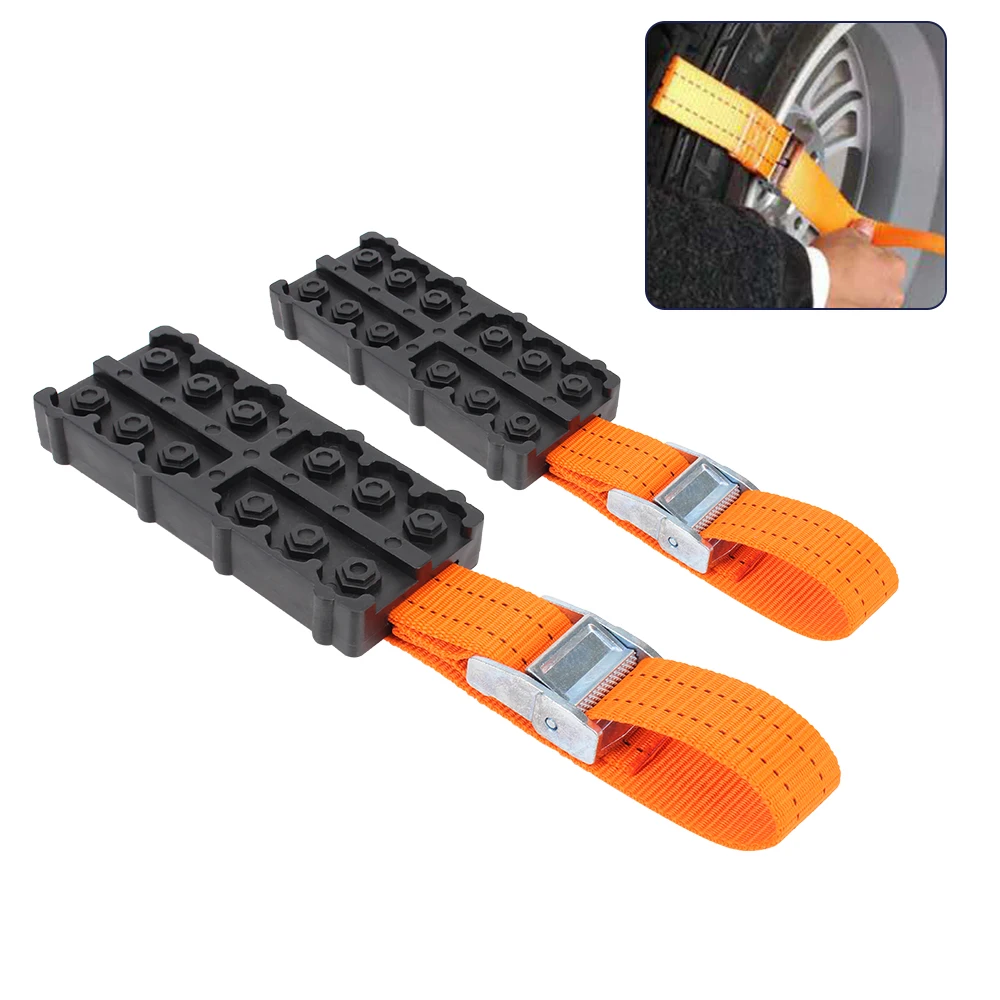 Motorcycle Tire Snow Chains Rubble Straps Mud Sand Tyre Traction Blocks Rescue Tools Auto Fasteners Car Accessories Universal