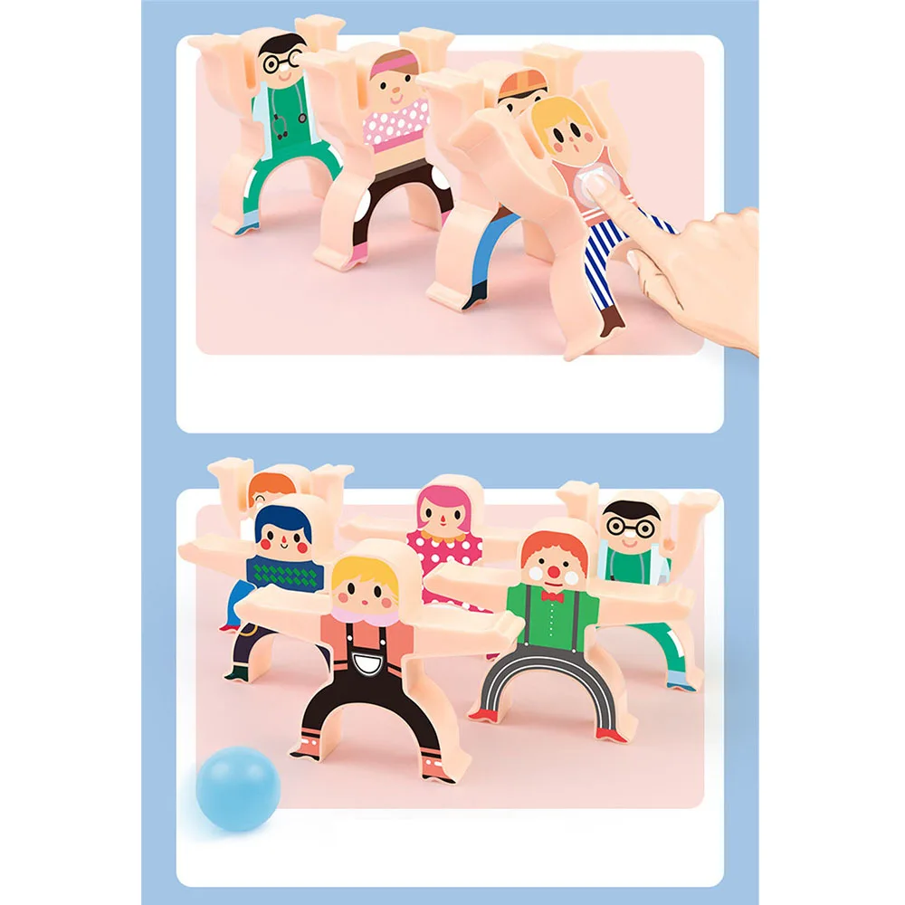 Kids Plastic Toys Board Games Acrobatic Balance Building Blocks DIY Stack Educational Toys for Children Gift