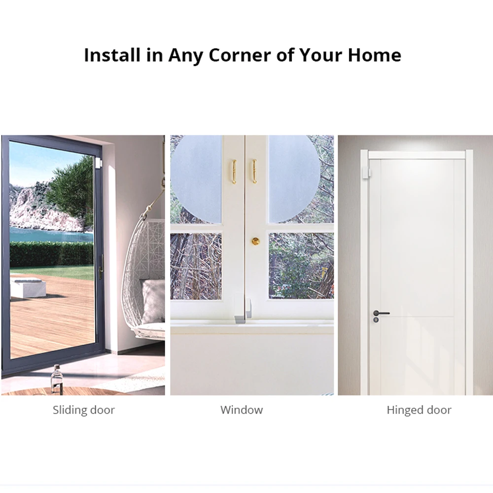 SONOFF DW2 WiFi rilevatore di sensori per porte e finestre senza fili allarmi di notifica App la sicurezza domestica intelligente funziona con e-welink