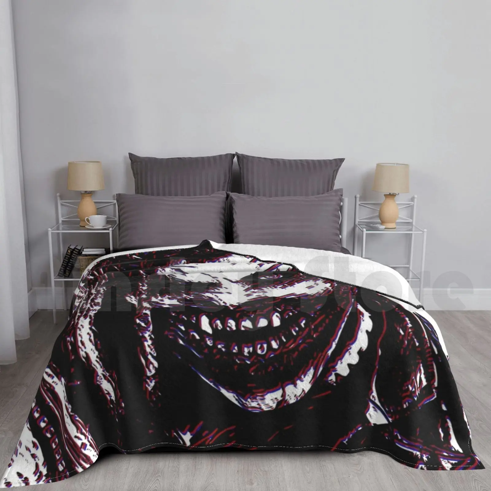 

He’s Here Blanket Fashion Custom Aew Njpw Jushin Thunder Liger Big Van Vader Kenny Luchasaurus Wrestle