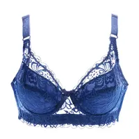 42 44 46 underwear plus large size underwire top bh bralette lace Sexy Women's bra intimates deep V brassiere C D Cup Embroidery 5