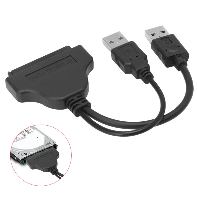 

USB 3.0 to SATA Hard Drive Adapter Converter Cable Cord for 2.5 inch SSD HDD Computer Cables