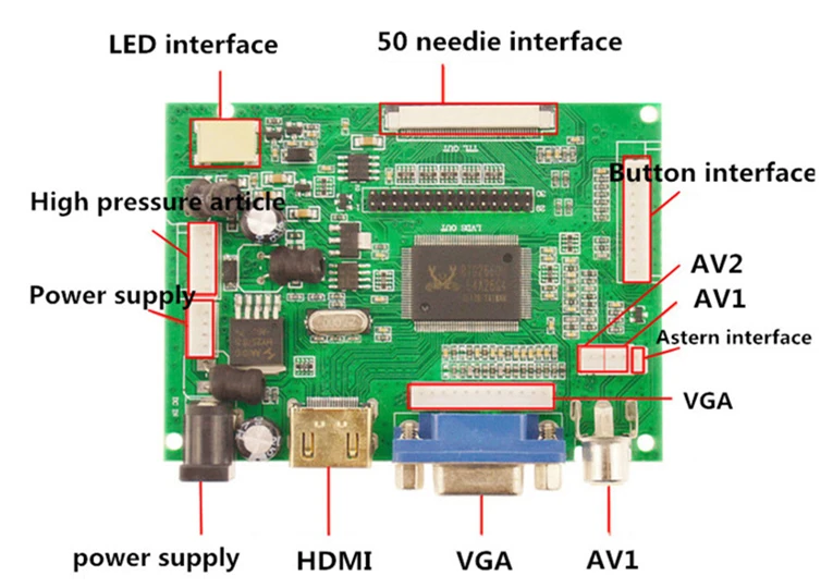 Imagem -02 - Polegada 1024*600 Tela Lcd com Hdmi-compatível Vga Driver Board Monitor para Raspberry pi Banana Mini Computador 10.1