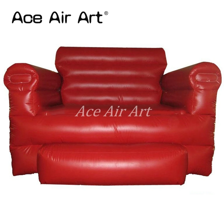 

Free Shipping Red Inflatable Sofa Model With Air Blower For Trade Show/Exhibition/Advertising Made By Ace Air Art