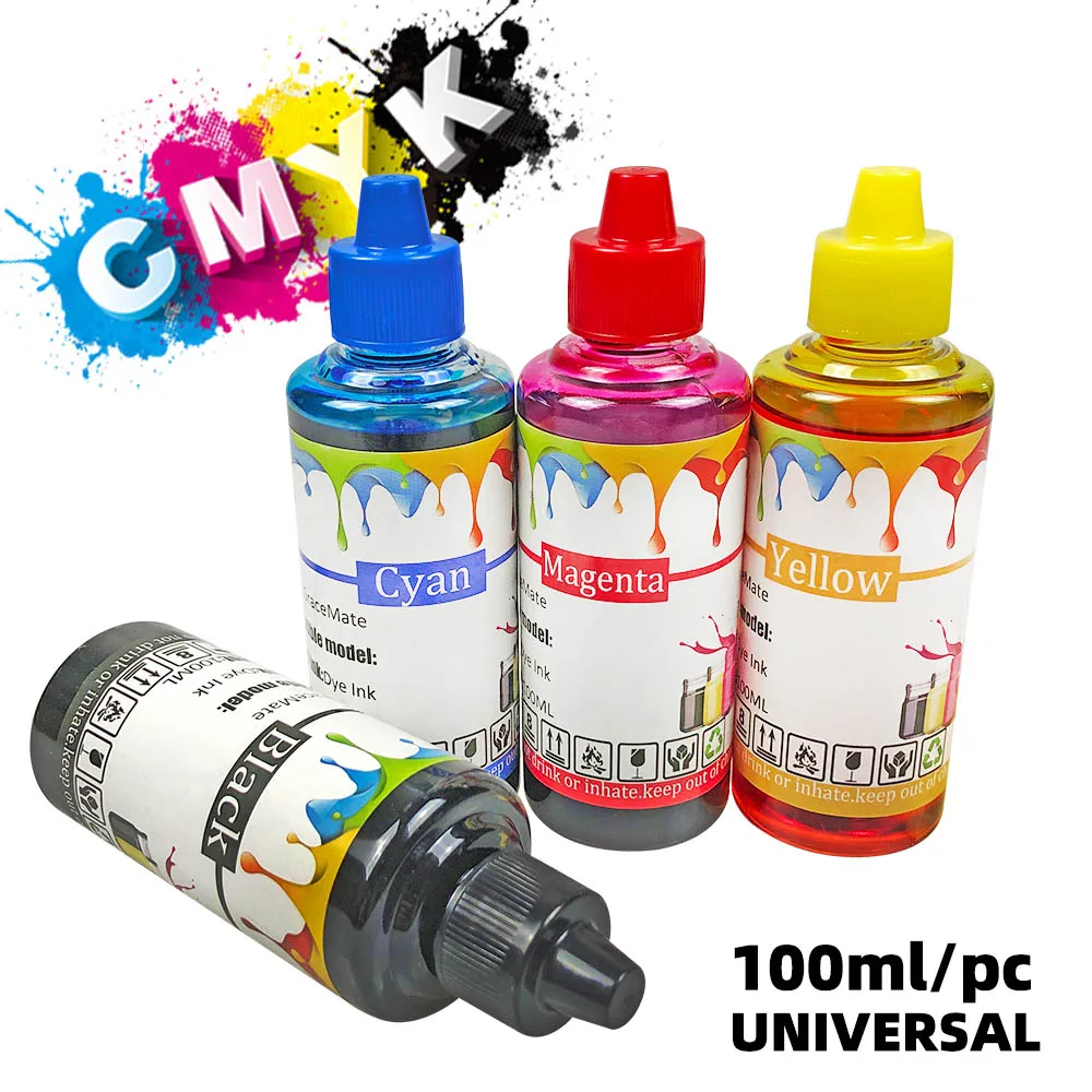 100ml Inks Black Color Compatible for Epson 1711 1712 1713 1714 Ink Refill Kits XP 103 203 207 303 306 313 XP 33 Printer