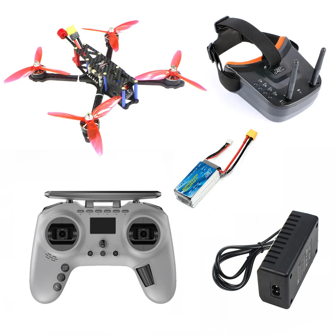 DIY 225mm 5inch PNP BNF RTF FPV Racing Drone RC Quadcopter 3-4S with Ratel 2 Camera 2306-2400kv Motor 3inch Mini FPV Goggle