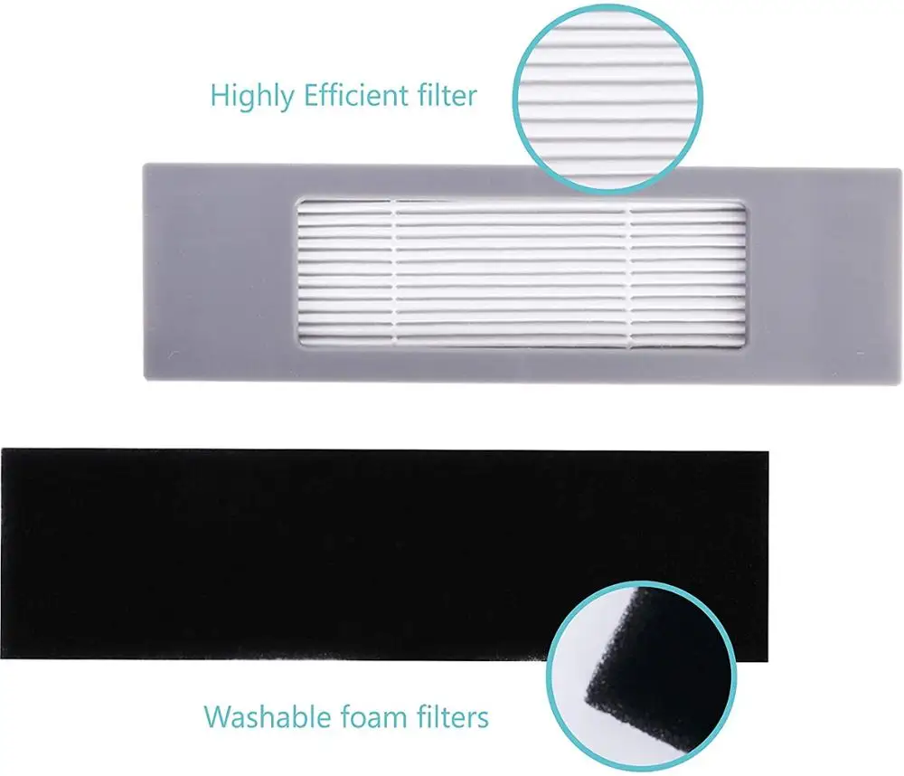 Chính Cọ Bàn Chải Cạnh Bên Bộ Lọc Hepa Chổi Lau Nhà Vải Dishcloth Cho Ecovacs Deebot OZMO 920 950 Robot Hút Bụi Thay Thế