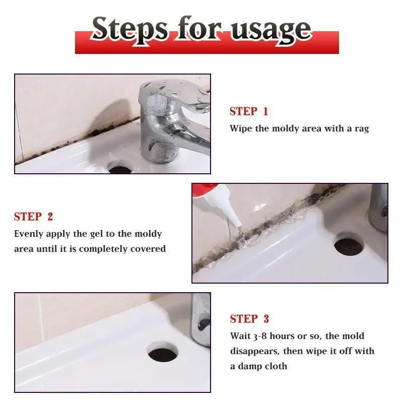 120g Household Mold Remover Gel Tile Cleaner  Wall Mold Remover Chemical Tiles Cleaner Remover Gel Kitchen Cleaning Tools