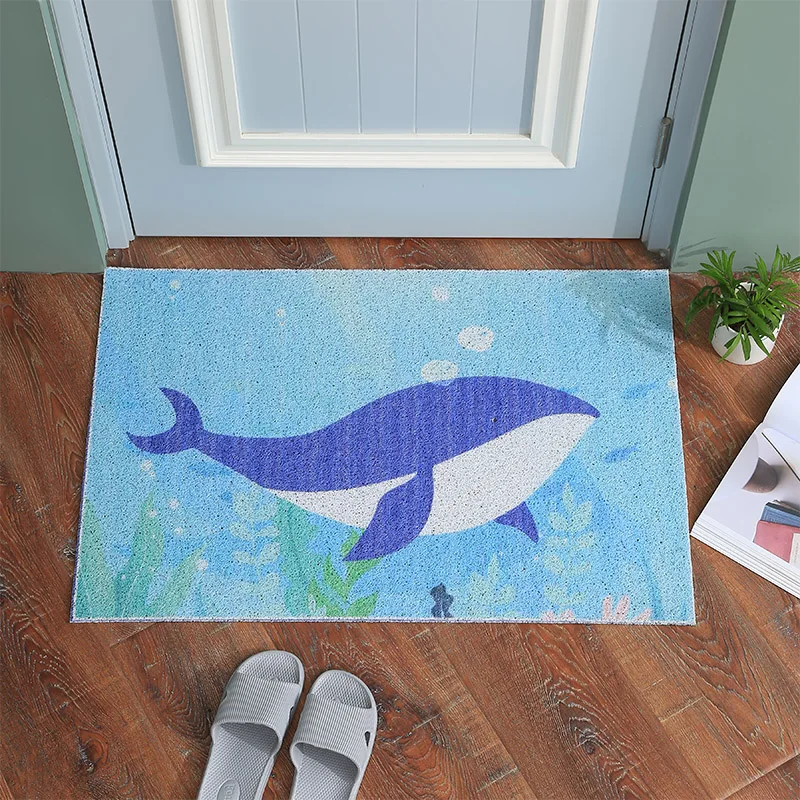 Marine Life Household Entrance Door Mat Personality: Cut, Rubbing Mat, Door Wire Ring, Dirt-resistant Anti-slip Dust Removal Mat