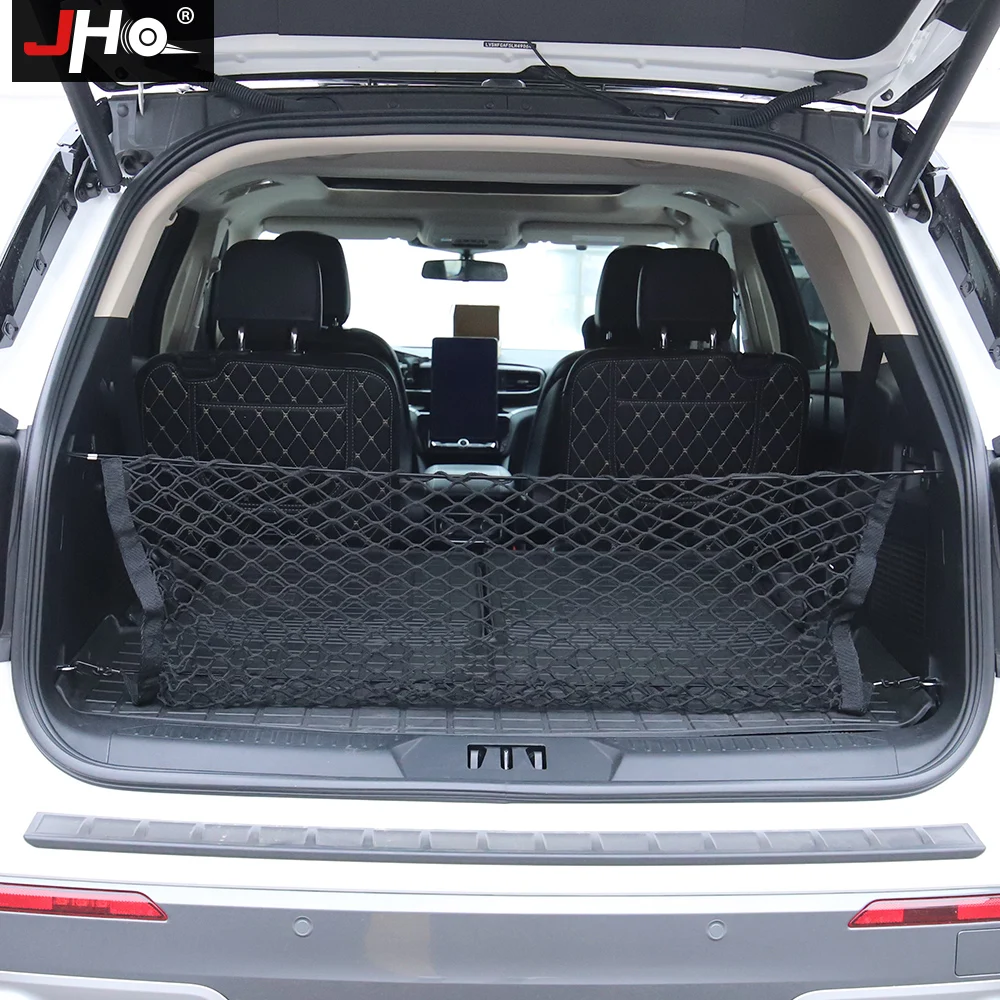 JHO Envelope Style Trunk Cargo Net Mesh Organizer Storage For Ford Explorer 2011-2022 2016 2017 2018 2015 2014 2020 2021 Limited