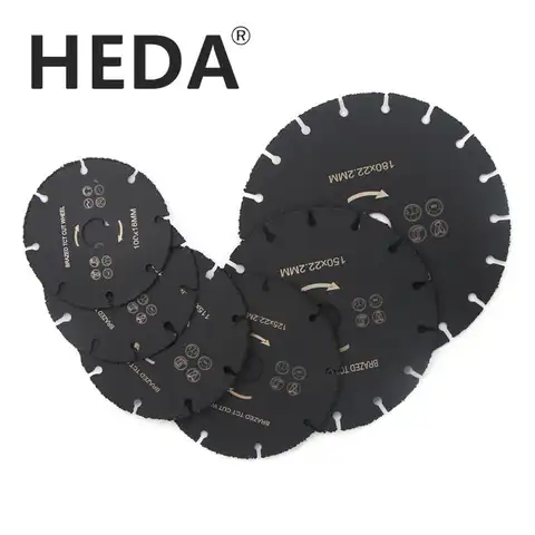 HEDA 100mm/105mm/115mm/125mm/150mm/180mm Vacuum Brazed Carbide Circular Saw Blades for Wood Cutting Discs
