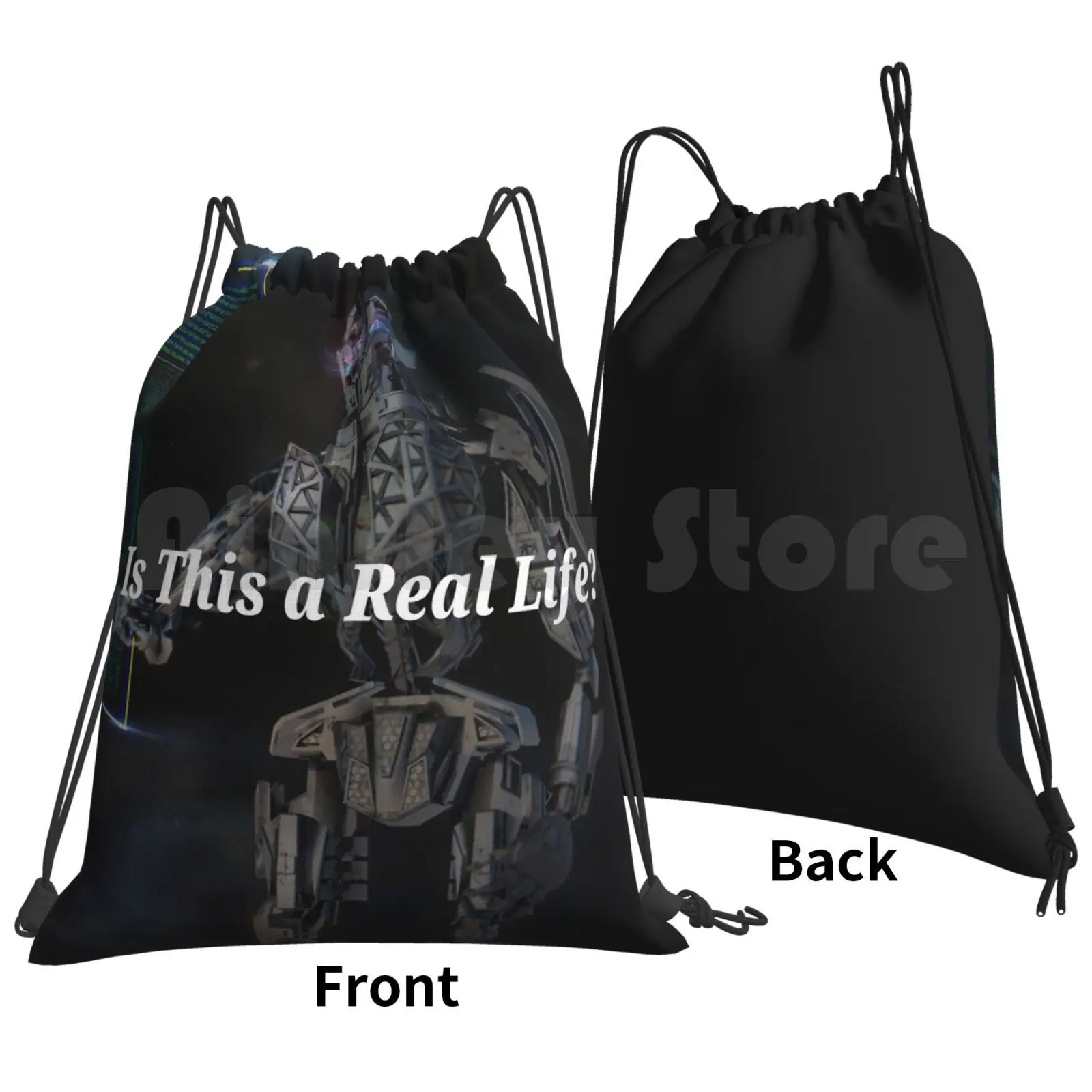 Robotix Backpack Drawstring Bags Gym Bag Waterproof Sci Fi Robocop Matrix Superhero