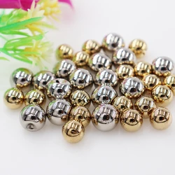 8mm 10mm Metal Gold Silver Round Ball Buttons for Sewing Fashion Spring Autumn Clothing Accessories Supplies
