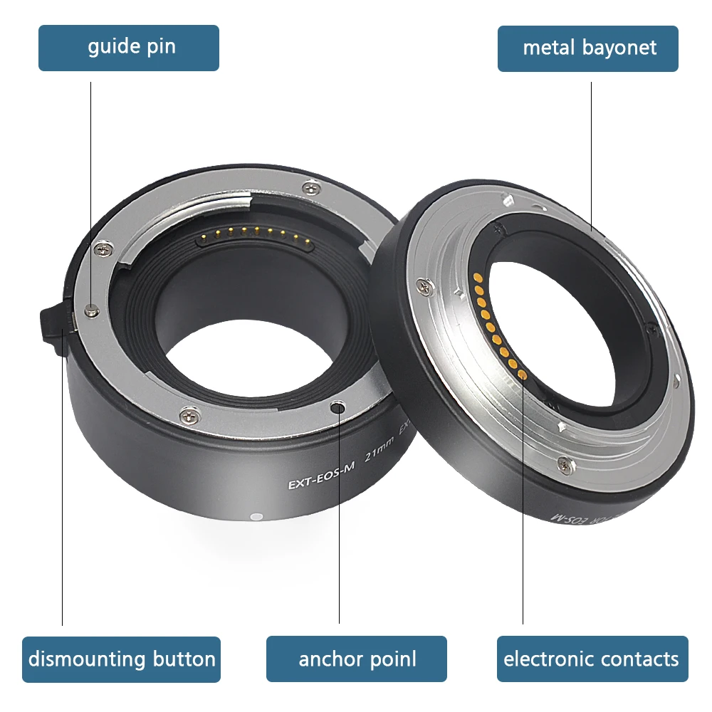 Mcoplus السيارات التركيز ماكرو تمديد أنبوب حلقة 10 مللي متر 16 مللي متر 21 مللي متر لكانون EF-M Monut EOS M M1 M6 M2 M3 M5 M50 M100 M200