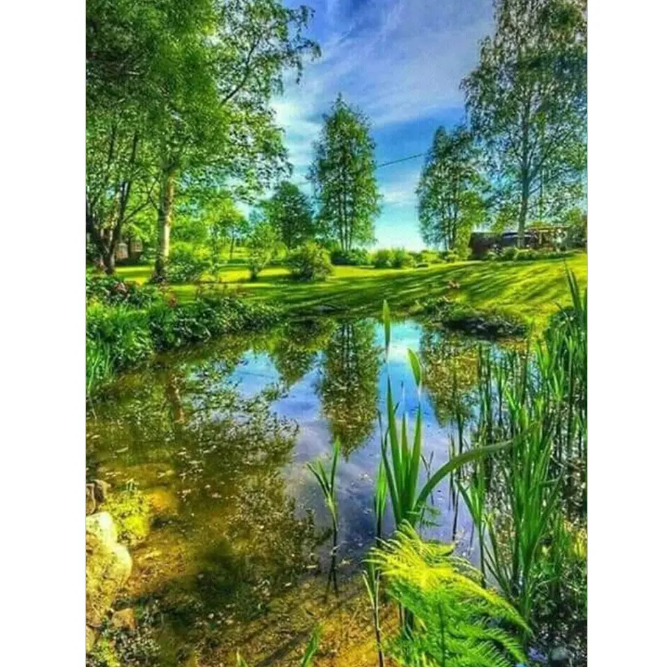 

5D Diamond Painting Nature Landscape Diamond Mosaic Tree Needlework Full Square Diamond Embroidery Scenery Handmade Gifts