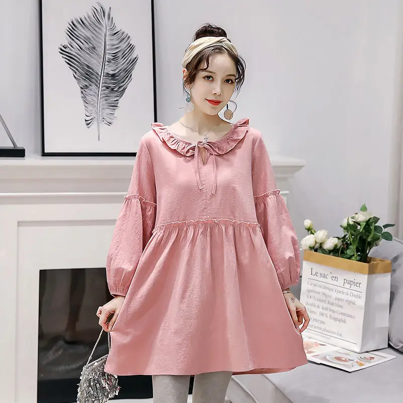 New spring and autumn Korean fashion maternity clothes sweet dress loose pants maternity clothes