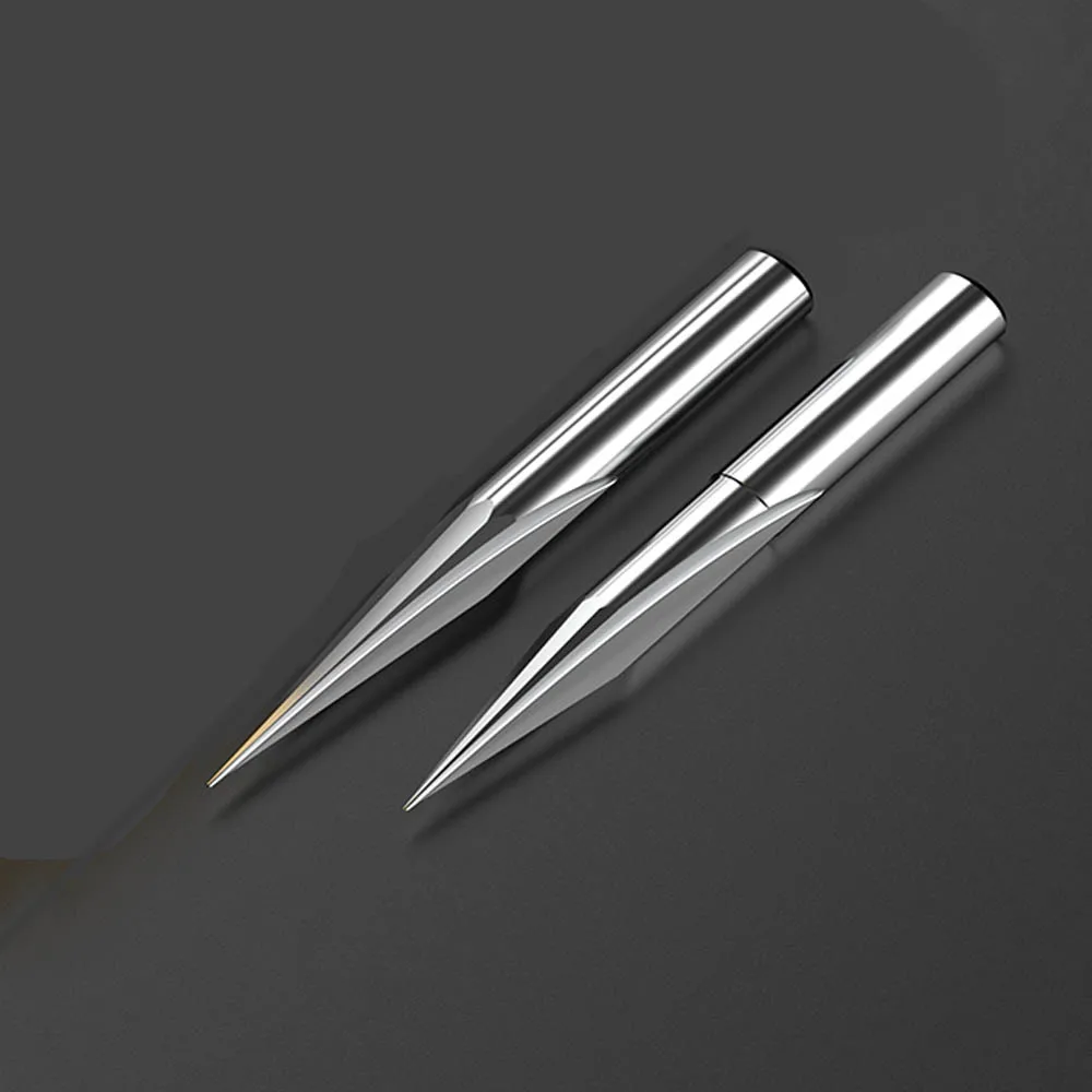Vsharp 2 Flöten V Spitze Schaftfräser 6 mm Schaft Doppelklinge gerade Nut CNC Gravur Bit scharfes Schnitzwerkzeug für die Holzbearbeitung – Detail 7