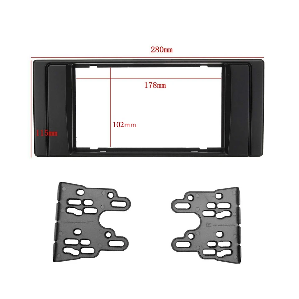 Double Din For BMW X5 (E53) 5 (E39) 1995-2003 Stereo Frame Radio DVD Stereo CD Panel Dash Kit Trim Fascia Face Plate Frame