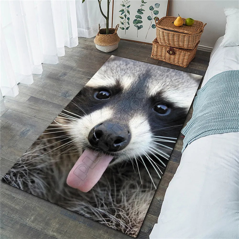 Funny Lemur Rug 3D All Over Printed Carpet Mat Living Room Flannel Bedroom Non-slip Floor Rug 06