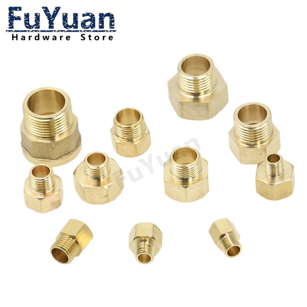 

1pcs Copper M/F 1/8",1/4",3/8",1/2" 3/4" BSP Male to Female Threaded Brass Coupler Adapter Brass Pipe Fitting