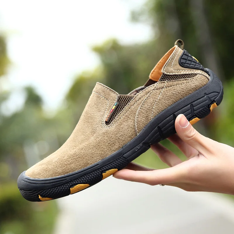 Big Size 48 High Quality Outdoor Hiking Shoes Men Suede Breathable Climbing Sneakers Men Non-slip Walking Trekking Shoes