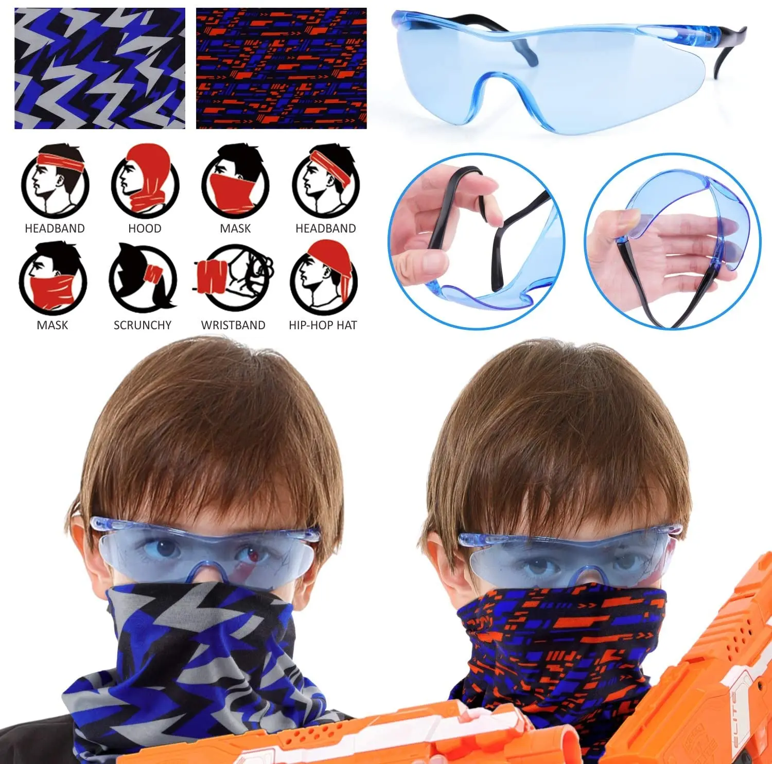 NERF Nitro Chaleco Táctico Niño – Kit Juego Aire Libre - imagen 3