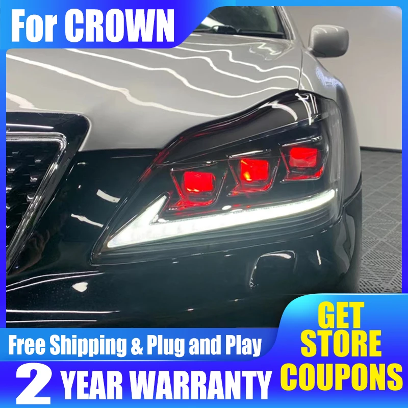 

Head Lamps For Toyota CROWN 2005-2009 Headlight All LED Headlights LED DRL Running LED Dynamic Turn Signal Auto Accessories