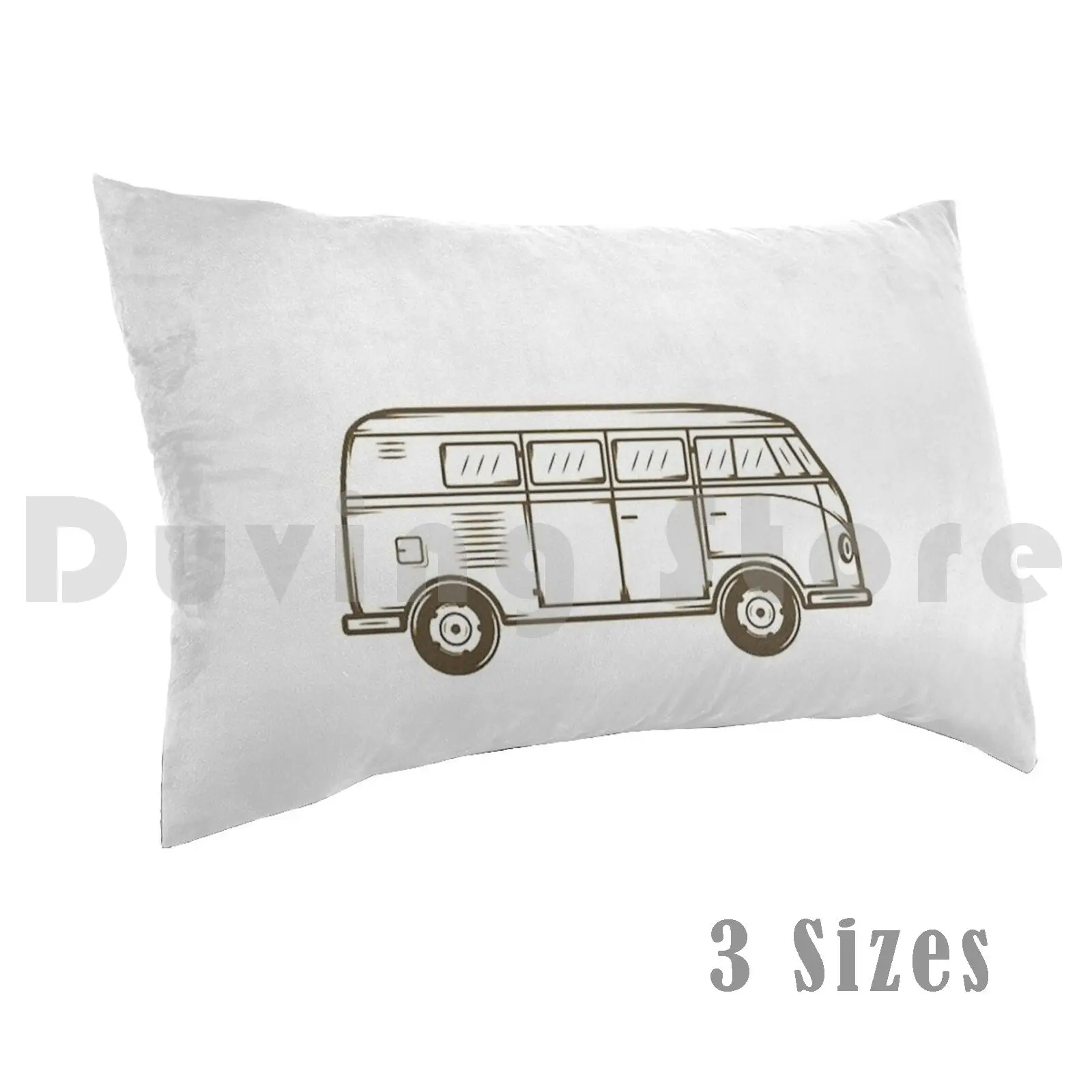 Combi Pillow case 2543 Car Van Bus Combi Vacation Transport Road Vintage Retro