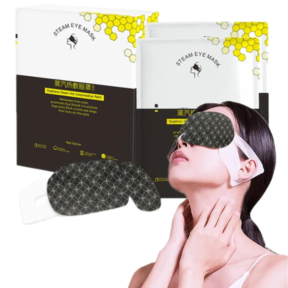 10 packs Graphene Steam Eye Mask Dry Heated Sleepingfor Tired Dark Circles Disposable Travel For Spa Stye Treatment Gift