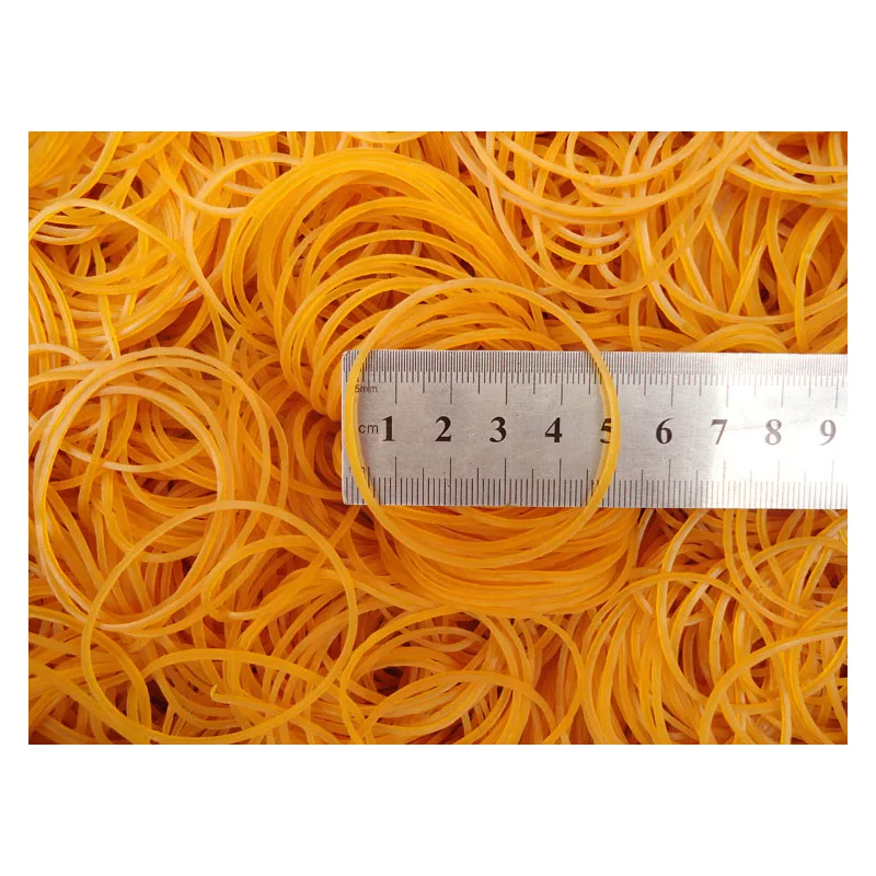 Diameter 10mm-60mm Width 1.5mm Yellow High Elastic Rubber Bands Supplies Stretchable Latex Rings For Home Office Stationery