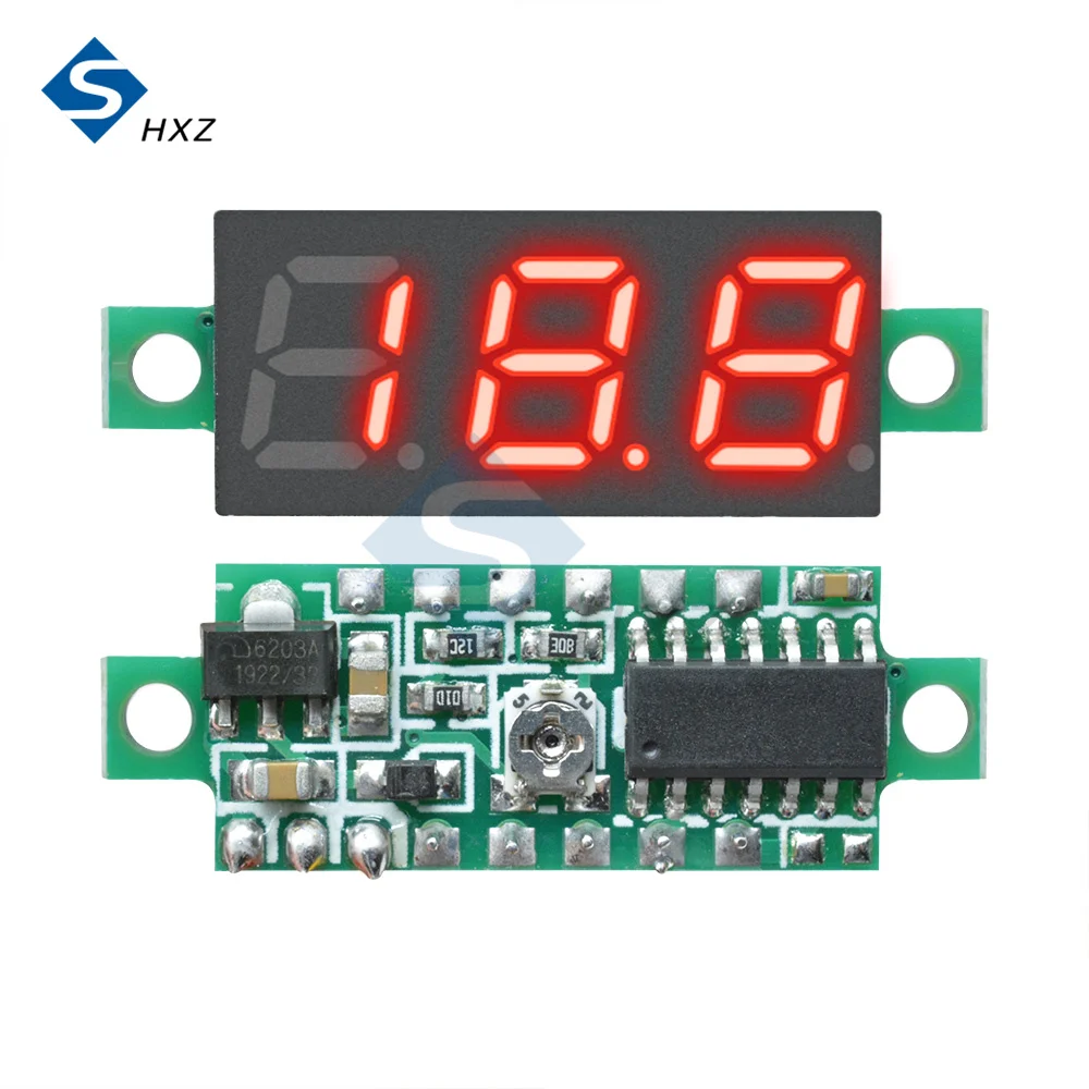 Mini 0.28 Inch 3 Wire LED Digital Voltmeter DC 0-100V Voltage Meter For Auto Car Mobile Power Voltage Tester Detector