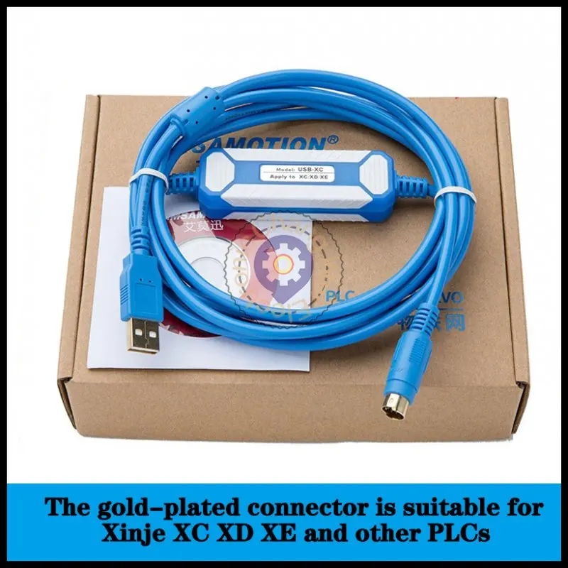 AMSAMOTION Gold-plated USB-XC USB To RS232 Adapter For Xinje PLC XC1 XC2 XC3 XC5 Programming Cable