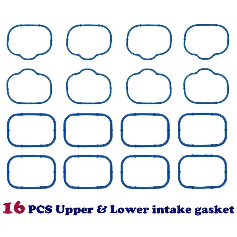 16pcs Intake Manifold Upper & Lower Gasket Kit MS97204 for Chrysler/Dodge/Jeep/Volkswagen 3.2 3.6L Engines #5184562AC 5184331AC