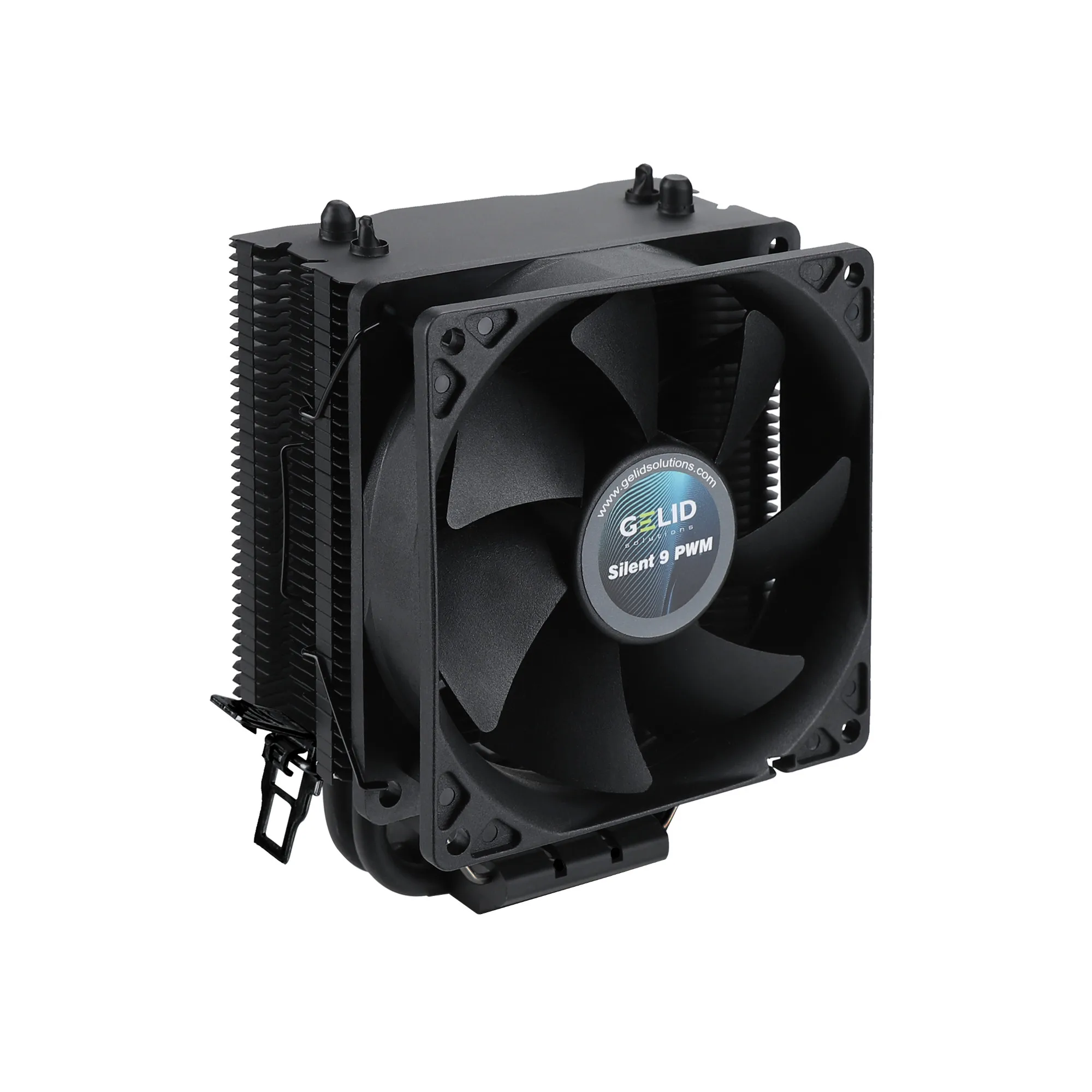 Gelid BlackFrore 2 heat pipes CPU cooler , 92mm 4-Pin PWM silent fan, support LGA1200/115X/775, AMD AM4