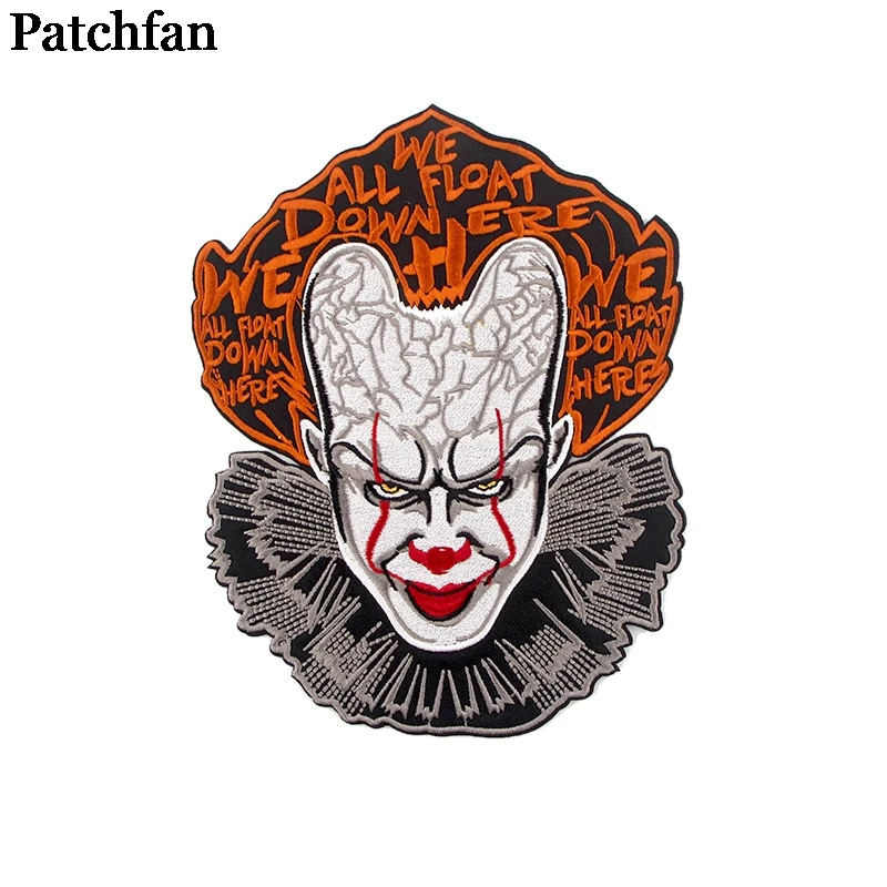 Patchfan ghost applique patches diy iron on para jeans bag shirt clothes punk stickers embroideried badges A2337