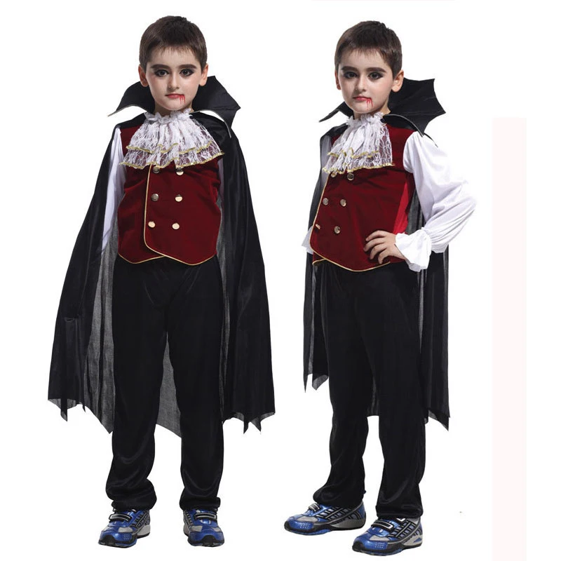 Umorden Gotico Conte Dracula Vampire Costumi Ragazzi Bambini Vampira Cosplay di Halloween Festa di Carnevale Mardi Gras Fancy Dress