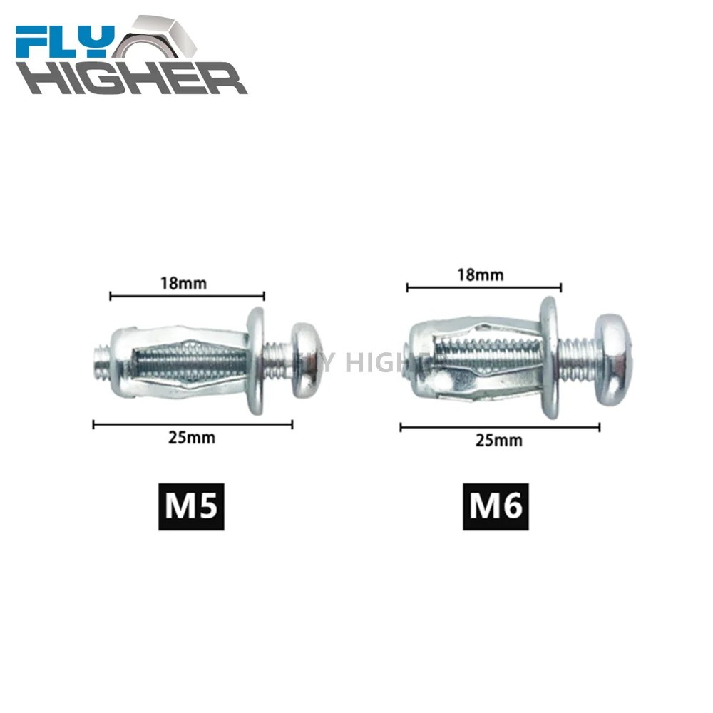 M5/M6/M8 Jack nuts / Car Metal Screw Petal nuts with screw for hollow wall Iron skin