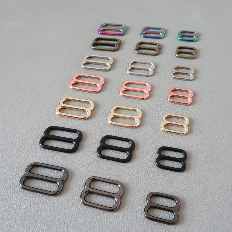 10PCS 15mm 20mm 25mm Metal Buckle Slider For Bag Backpack Accessory Adjuster Belt Loop Hardware Dog Collar Garment Harness Clasp