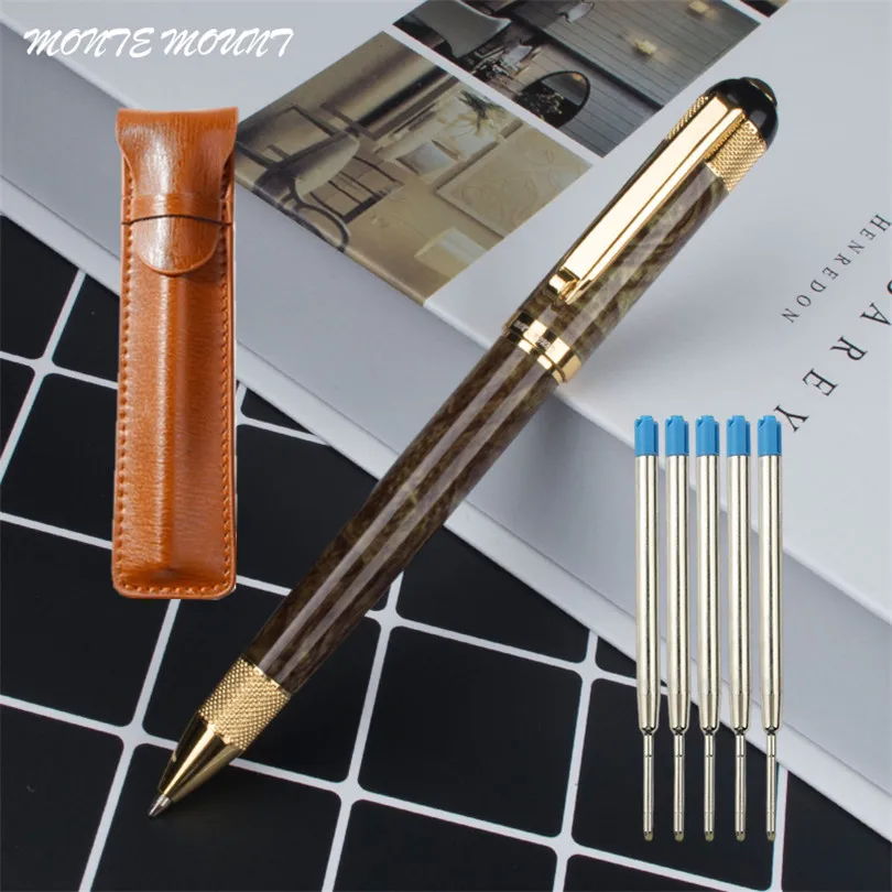 

Luxury Heavy Feel Metal Ballpoint Pens School Business Office Signature Roller Pen Writing Ballpen Student Stationery Supplies