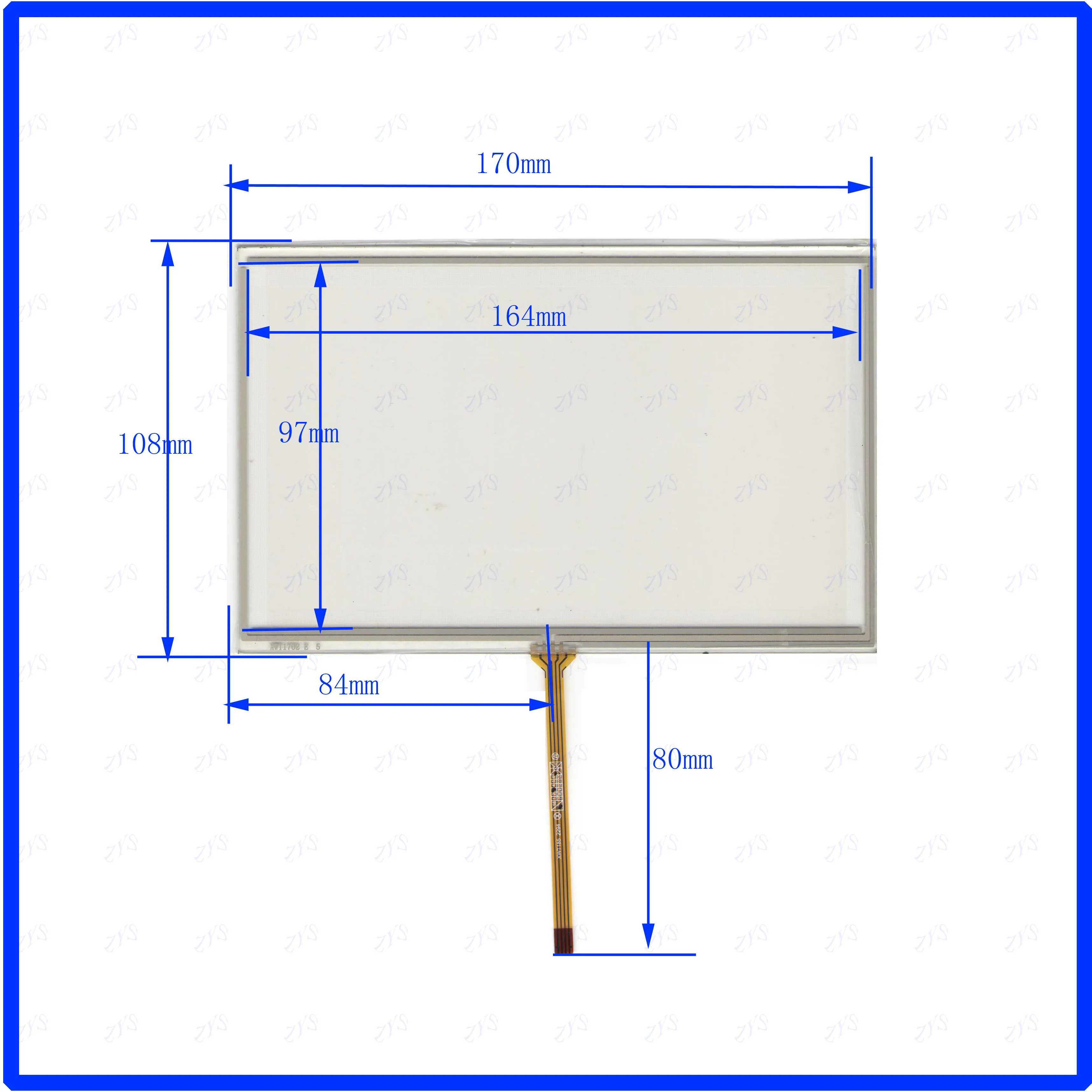 ZhiYuSun XWT1702  170*108mm  7.8inch 4 wire  TOUCH SCREEN   touch panel   this is compatible  170*108