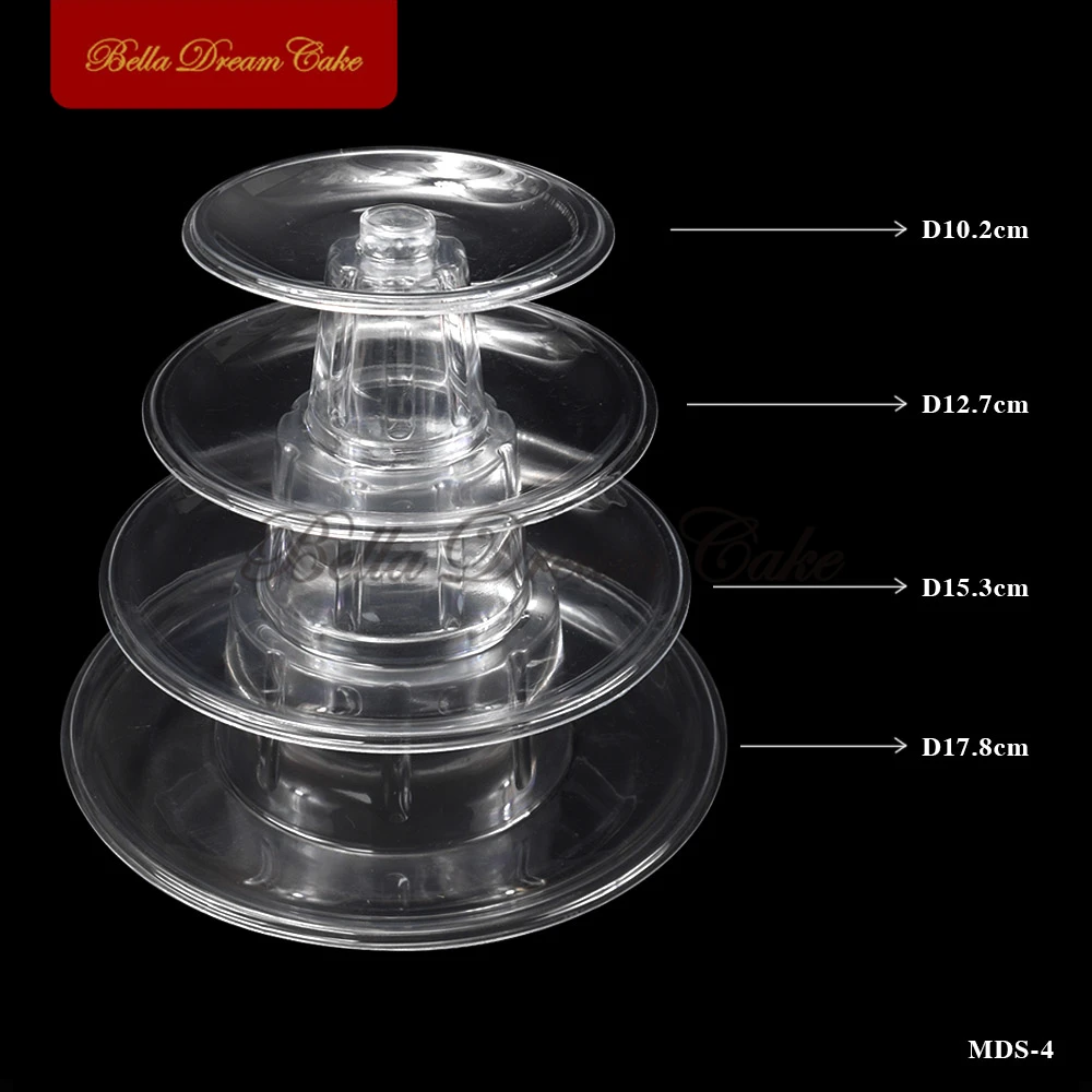 4/6 Tiers Macaron Display Stand Dessert Tower RackTray PET Cake Stands Wedding Birthday Supplies Cake Decorating Tools Bakeware