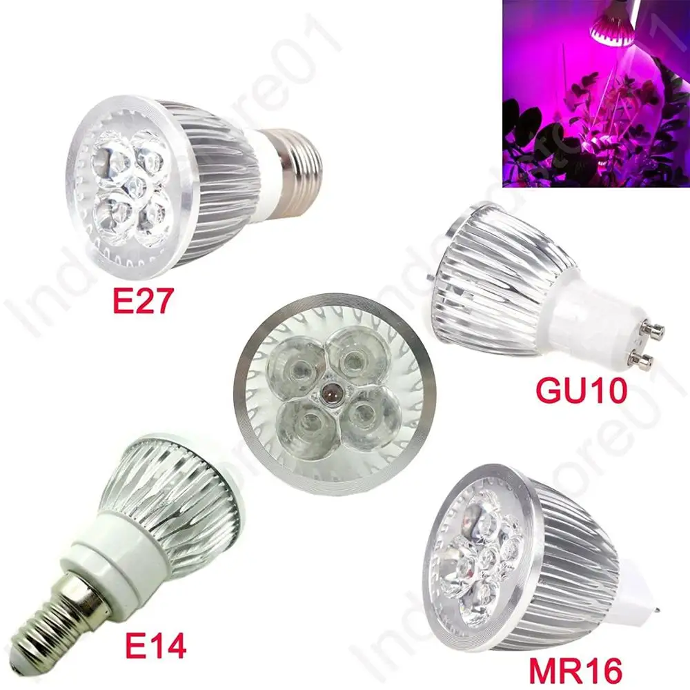 5W 5 LEDs (3 Blue & 2 Red) AC 85-265V Plant LED Grow Light LED Bulb Light Downlight Plant Light Bulb for Indoor Flower Plant