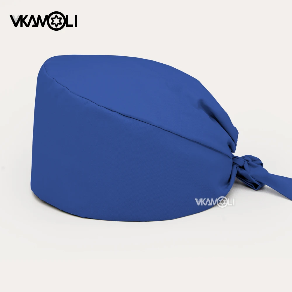 Wholesale Solid color scrubs caps Doctor nurse Scrubs hat Beauty ICU clinical Work Hats Lab nursing scrubs cap womens and men