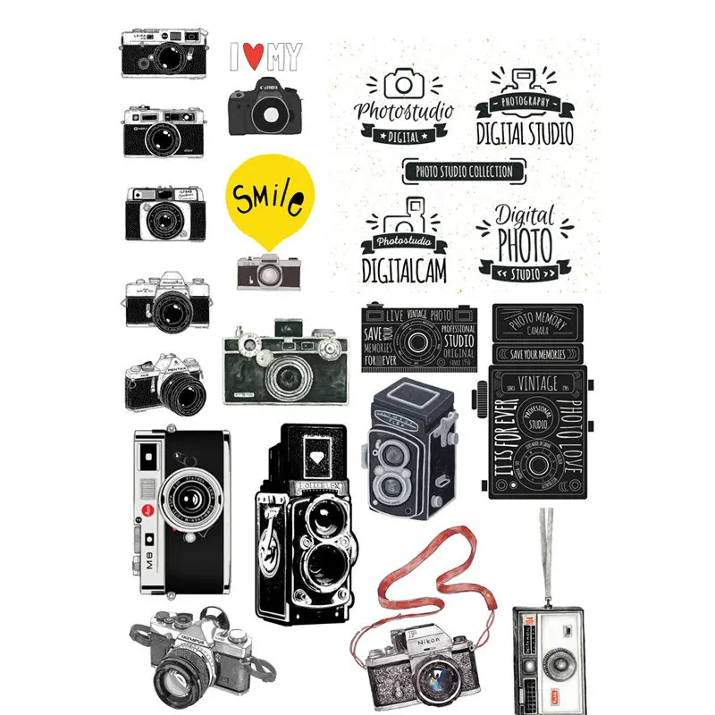 2 pcs/lot Vintage Camera and Film Deco DIY Planner Sticker Pack Notebook Agenda Stickers Cute Stationery School Stuff