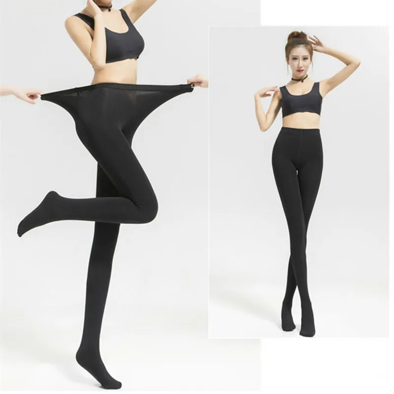 DOIAESKV 130 KG Damen-Fleece-Strumpfhose, Übergröße 120 D, Herbst, warme Winterstrumpfhose, hohe Taille, weiblich, dehnbar, schlank, dick – Detail 24