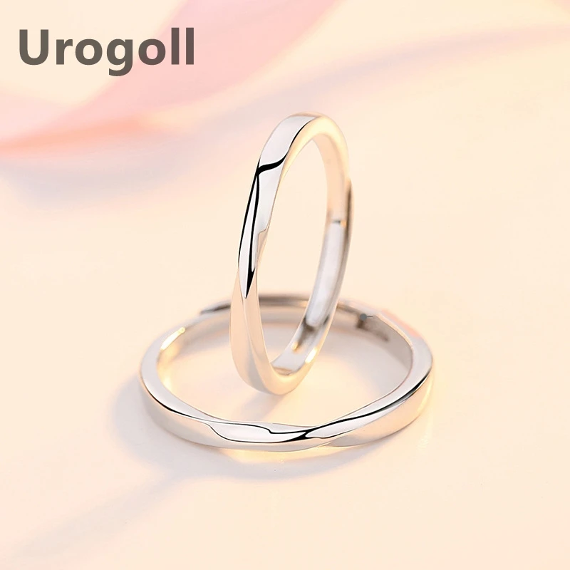 Trendy Ring For Women Men Real 925 Sterling Silver Rings Wedding Bride Zirconium Drill Couple Jewelry Ring Valentine Gift